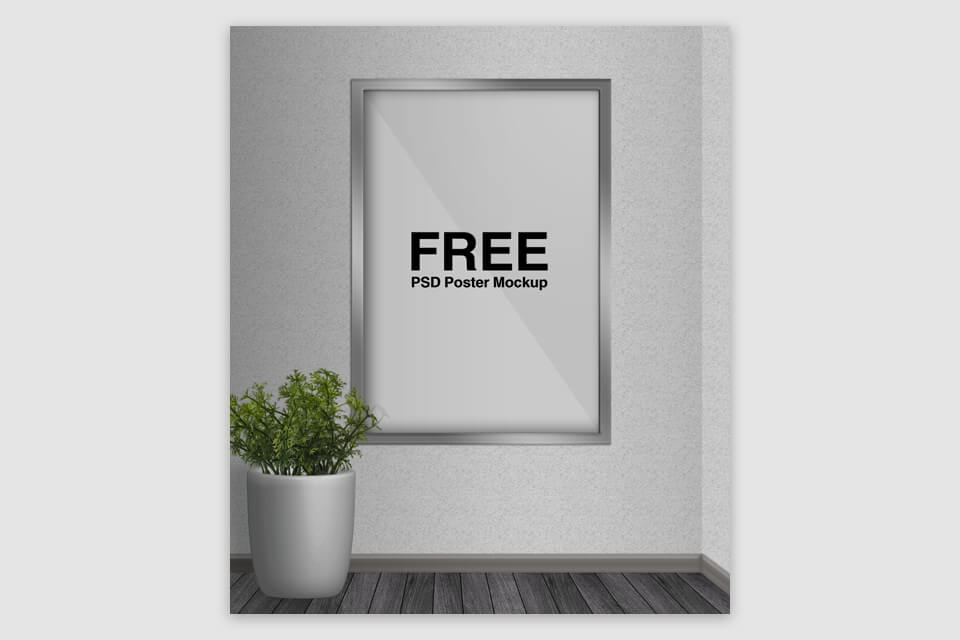 landscape and portrait poster mockup